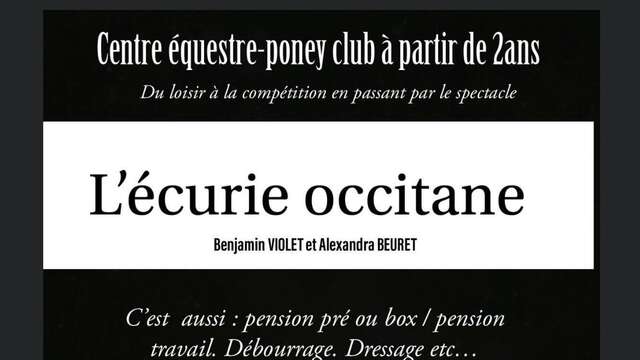 Centre équestre - Poney club "L'écurie Occitane"