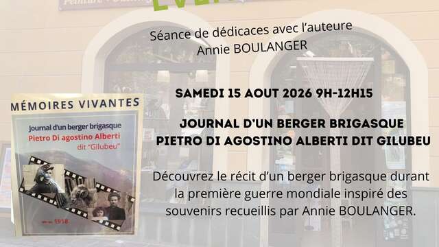 Book signing with author Annie Boulanger