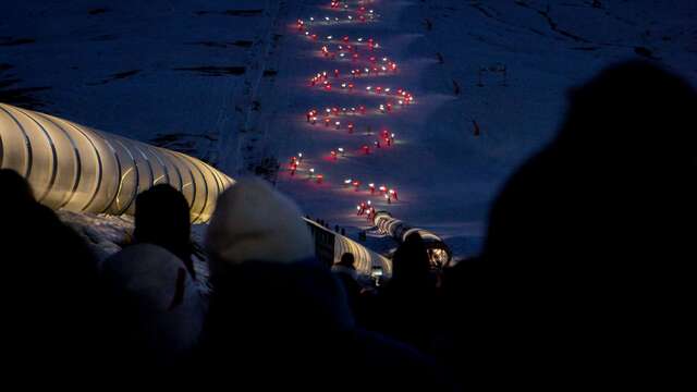 Descente aux flambeaux des moniteurs ESF