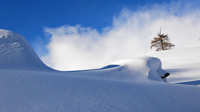 The Col de Buffère on snowshoes