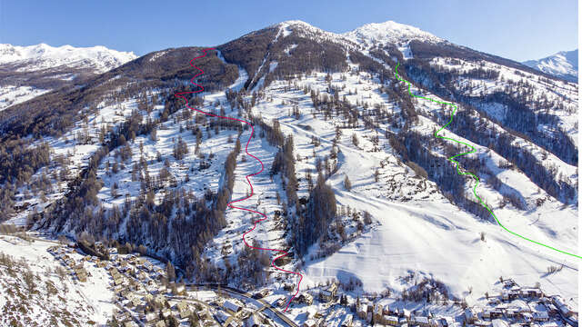 Itinéraire ski de rando balisé La Peynian - Abriès