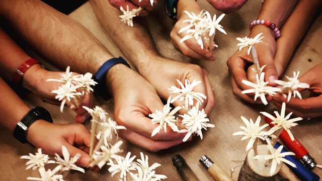 Atelier créatif : taille ton edelweiss en bois