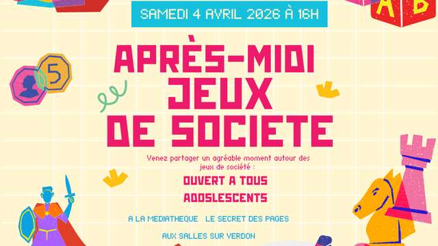 Après-midis "Jeux de société"