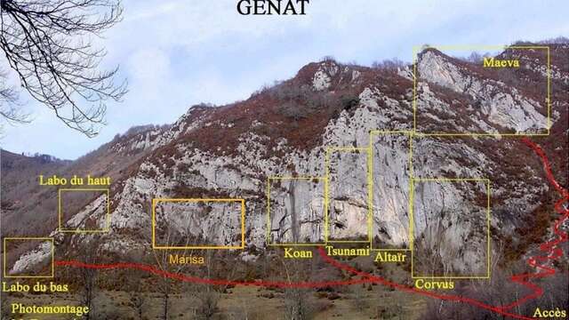 Sitio de escalada de Génat