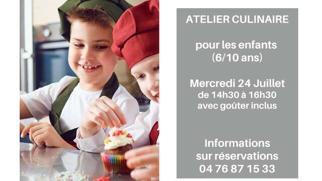 Atelier culinaire pour enfants 6 - 10 ans