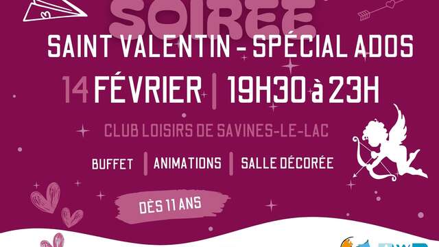 Soirée Saint Valentin pour ados