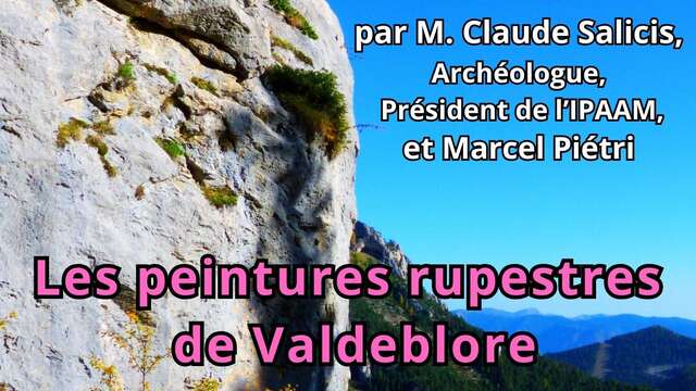 Conférence  " Les peintures rupestres de Valdeblore"