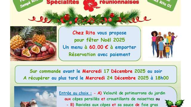 Menu de Noël Chez Rita