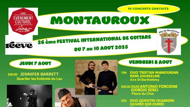 Festival international de guitare - 10 Concerts gratuits