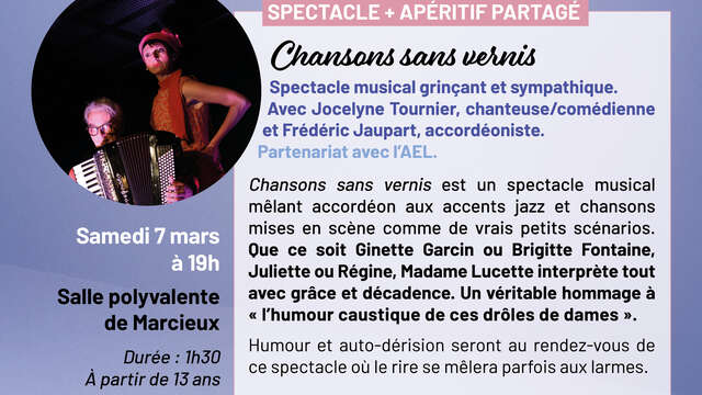 Spectacle musical « Chansons sans vernis »