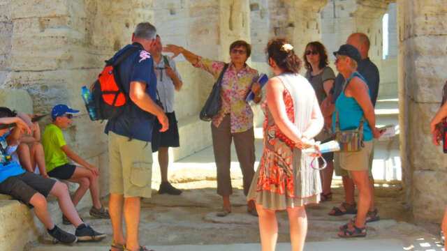 Visite guidée de l'amphithéâtre (les arènes)