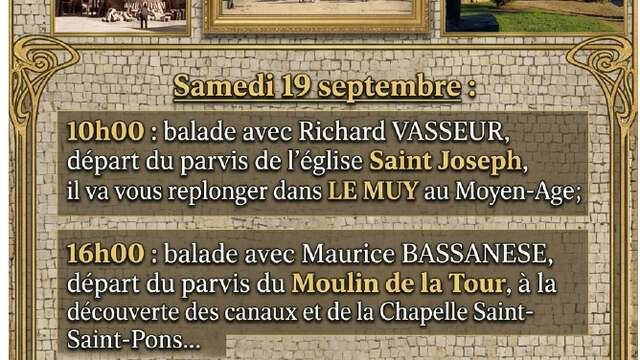 JEP - Visite guidée du Muy en cartes postales et chapelle Immaculée-Conception
