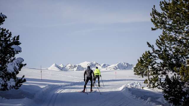 Ski nordique à la station de Beille