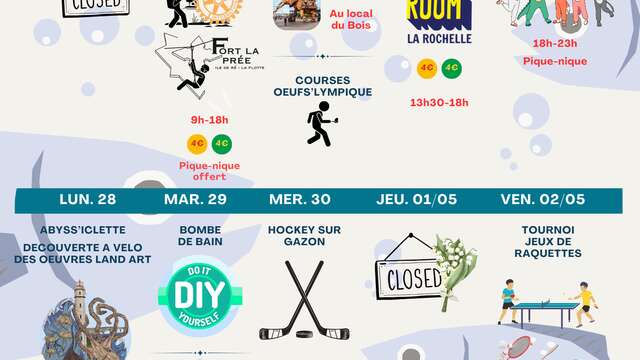 Activities for Ré Jeunesse in La Flotte en Ré - April