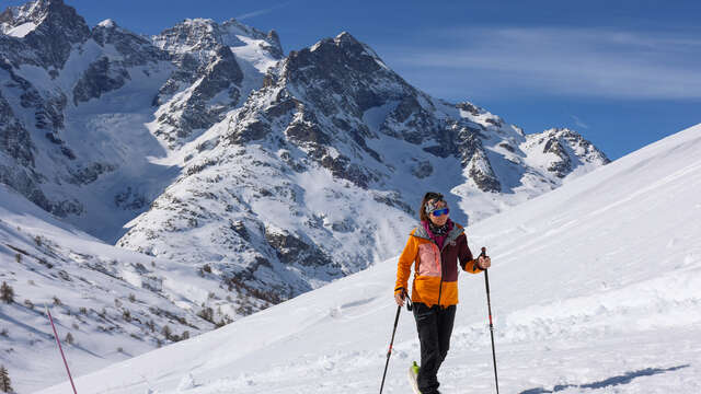 Le jardin Alpin en raquettes