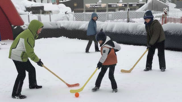 Snow Skate Hockey