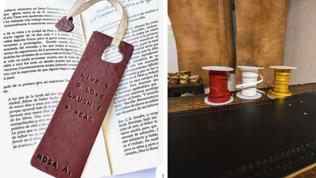 Atelier création d'un marque page en cuir