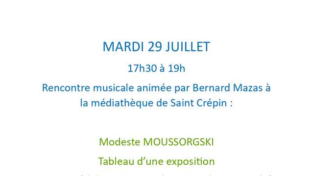 Rencontre musicale animée par Bernard Mazas