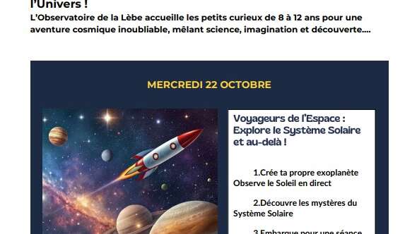Atelier : Club Cosmos à l'Observatoire de la Lèbe
