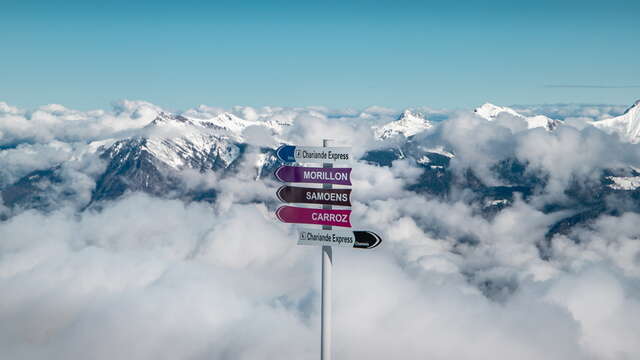 Parcours d'orientation sur les pistes à Samoëns