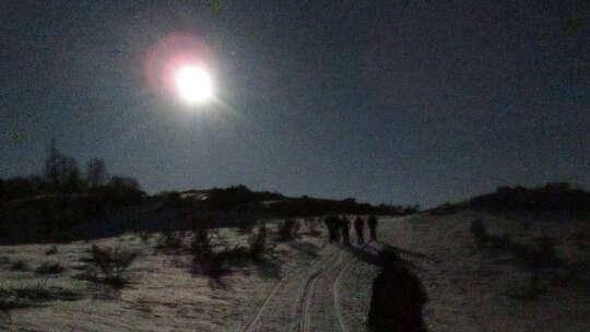 Nocturne" snowshoe hike with Les Sentiers de Babeth