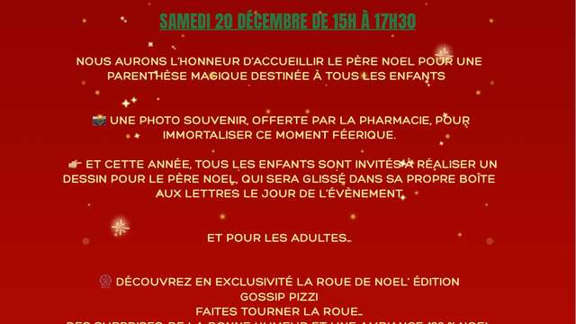 Le Père Noël vous attend à la pharmacie...