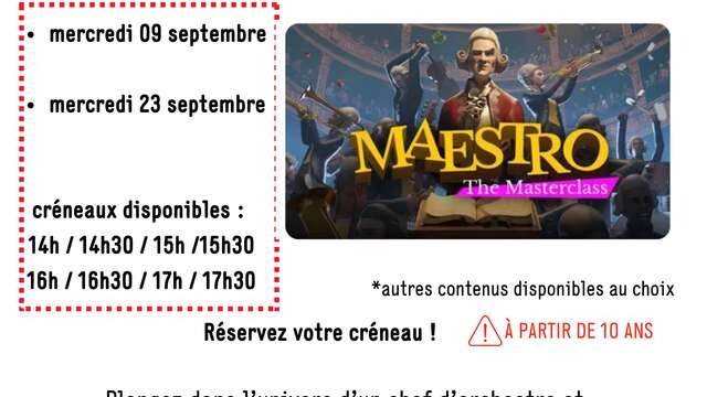 Micro-Folie : Casques de réalité virtuelle Maestro chef d'orchestre