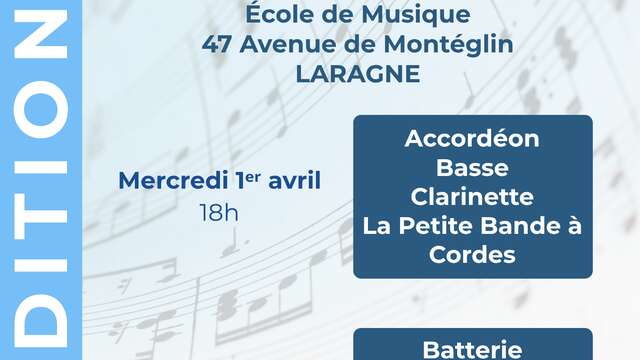 Auditions des élèves de l'école de musique