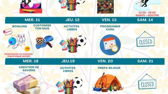 Animations de Ré Jeunesse au Bois-Plage-en-Ré - Mars