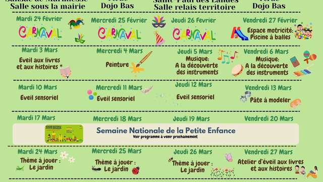 Programme d'animations Sansac de Marmiesse Mars - Avril 2026
