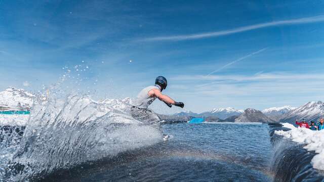 Waterslide et barbecue au snowpark
