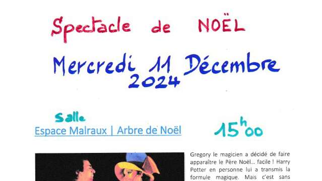 Spectacle de Noël "Gregory & Toupie"