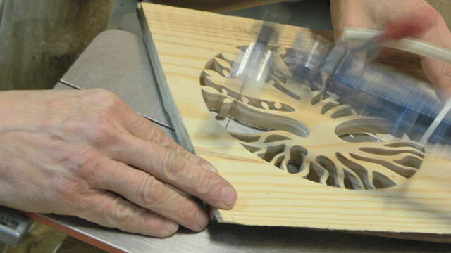 Atelier de bois chantourné