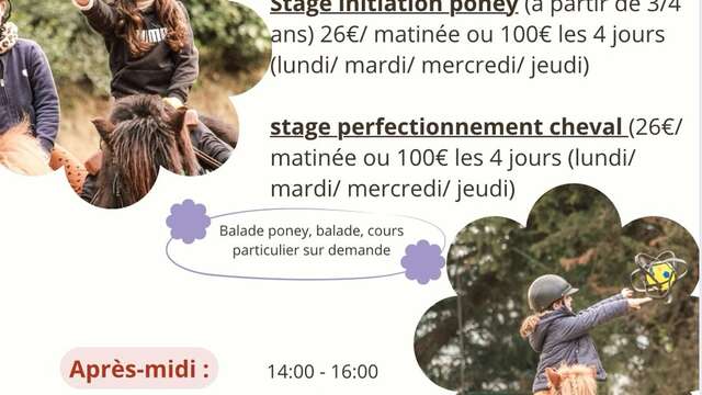 Stages de poney et cheval au mois d'avril - Centre équestre 'Le Palis'