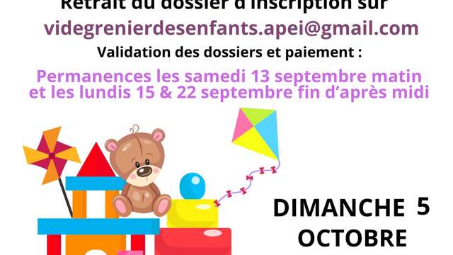 Vide grenier des enfants