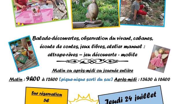 Atelier Forêt pour enfants à la Ferme de Constant