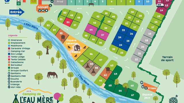 Accueil Camping-Car au Camping de l’Eau Mère