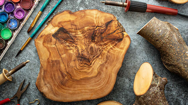 Atelier créatif pyrogravure sur bois