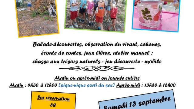 Atelier Forêt pour enfants à la Ferme de Constant