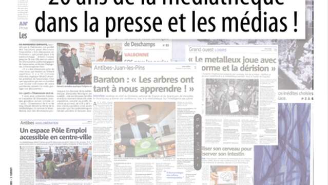 Exposition "20 ans de la médiathèque dans la presse et les médias