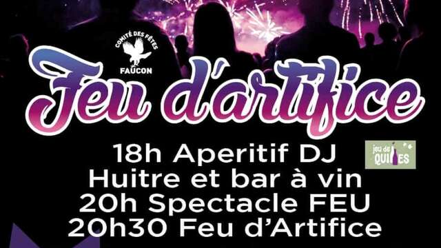 Festive evening with fireworks