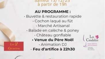 Christmas market and fireworks display in Artemare