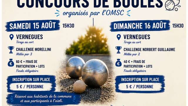 Fêtes de Vernègues : Concours de boules