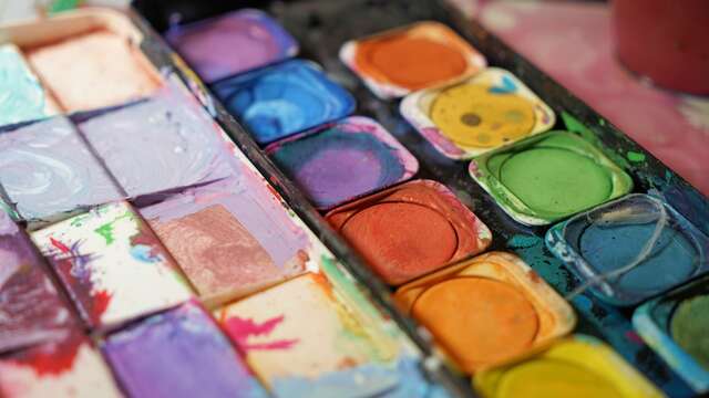 Mousse à raser - atelier peinture