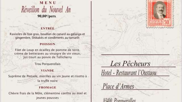 Dîner du 31 décembre 2025 à l'Oustaou de Porquerolles