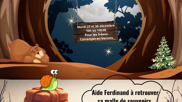 Chasse au trésor Ferdinand l'escargot et l'ours des cavernes