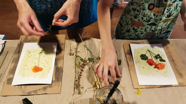 Atelier artistique : cyanographie végétale