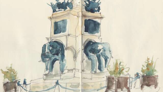 Stage croquis aquarelle avec Sue