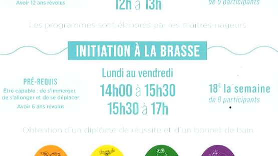 Stages estivaux - piscine l'Attente
