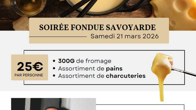 Soirée fondue Savoyarde